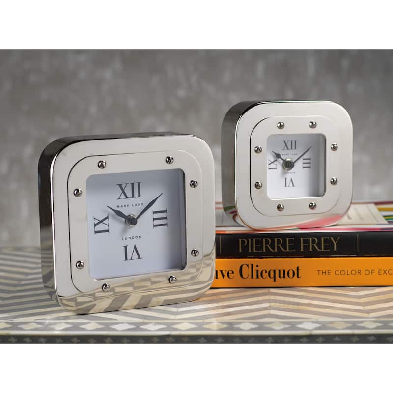 Mark Lane Silver Table Clock