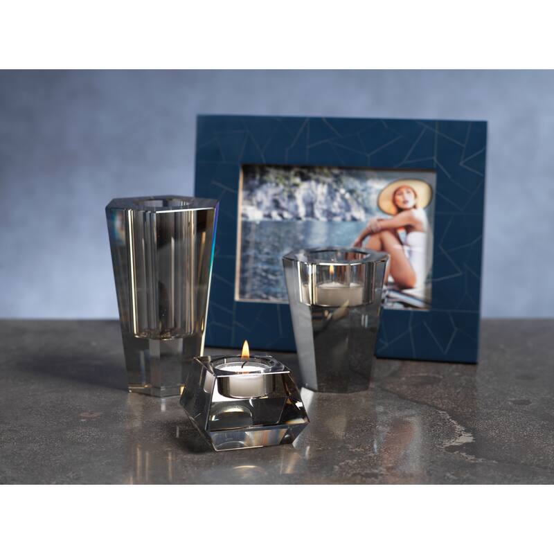 Davi Crystal Tealight Candle Holders, Set of 2