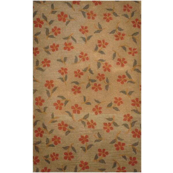 Handmade Tibetan Wool Rug (India) - 2'6 x 4'
