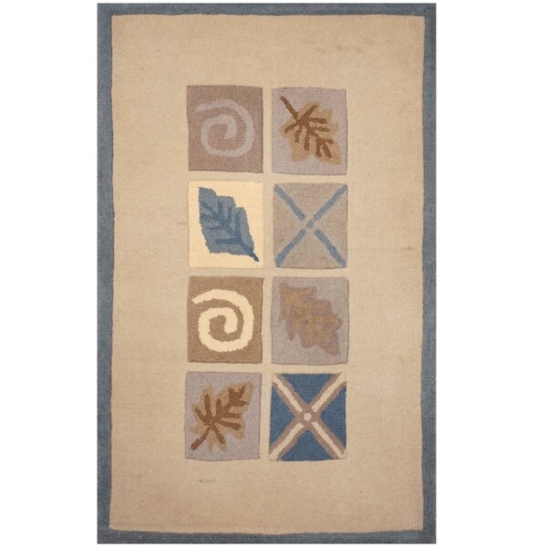 Handmade Tibetan Wool Rug (India) - 2'6 x 4'. Opens flyout.