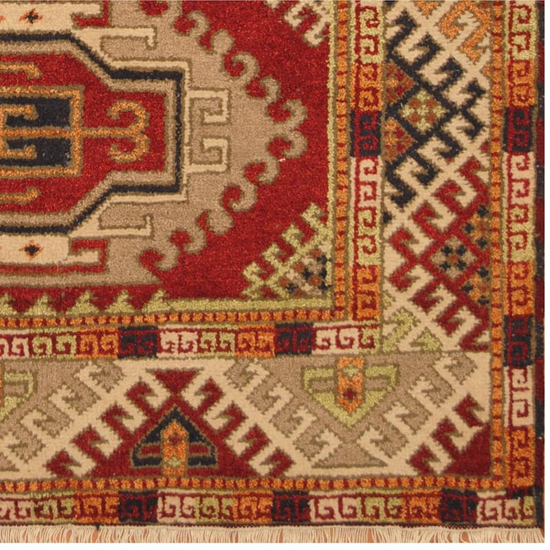 Handmade One-of-a-Kind Kazak Wool Rug (India) - 4'10 x 6'7