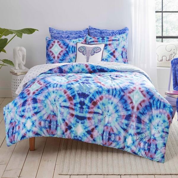 Shop Ivory Ella Izzie Blue Comforter Set On Sale Free Shipping