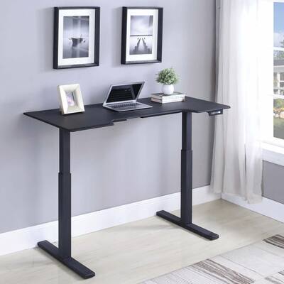 Electric Power Adjustable Height Sit-Standing Large Desk with 2 Custom Memory Settings