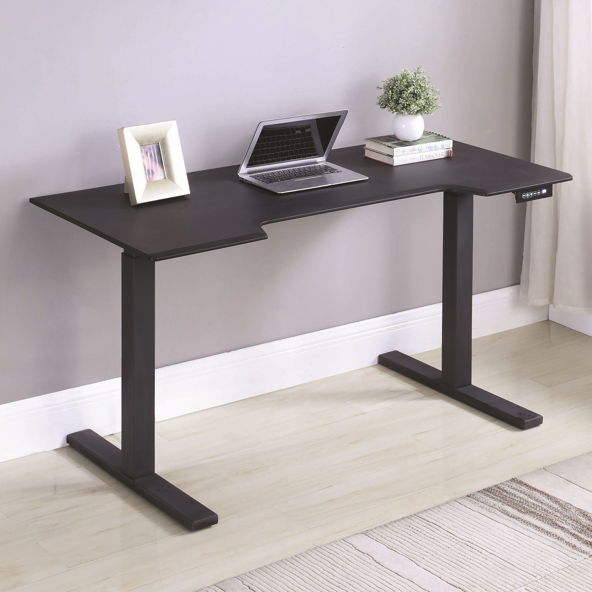 Shop Electric Power Adjustable Height Sit Standing Large Desk With