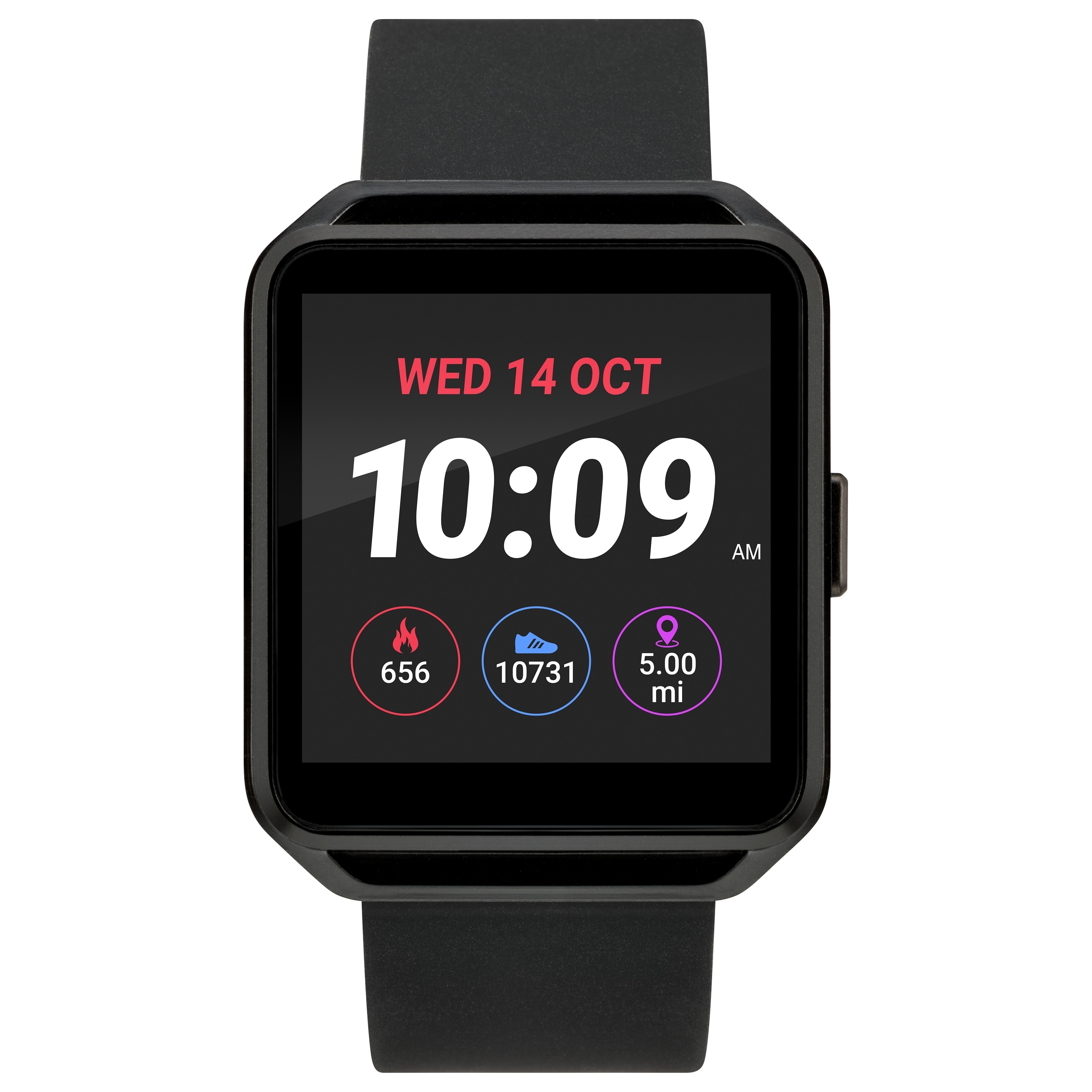 black square digital watch