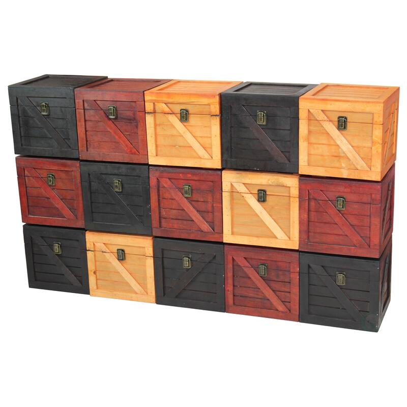 Wooden Stackable Lidded Crate