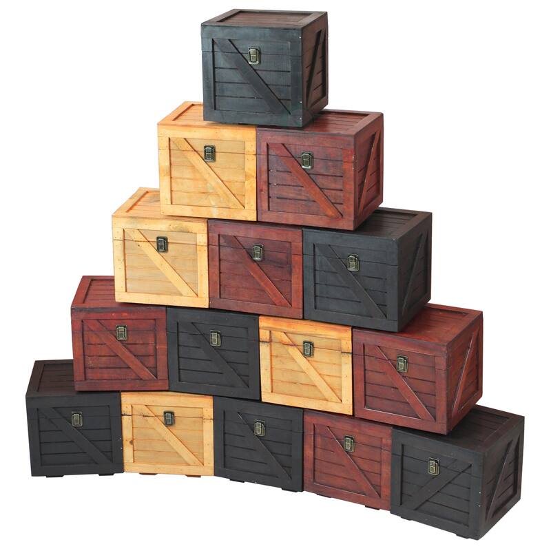 Wooden Stackable Lidded Crate