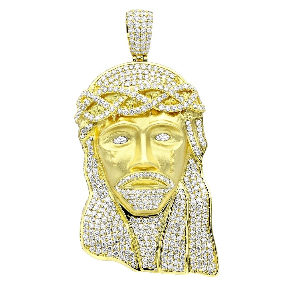 Shop 18k Gold Diamond Large Jesus Face 