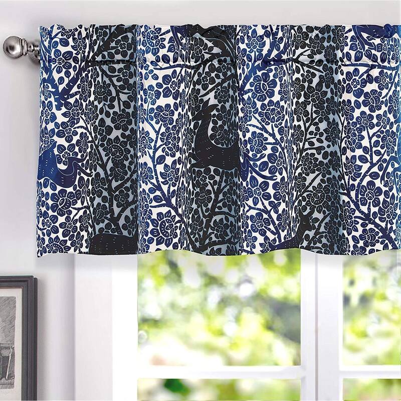 DriftAway Deer Fawn Flower Lined Window Valance - 52" width x 18" length - 52" width x 18" length