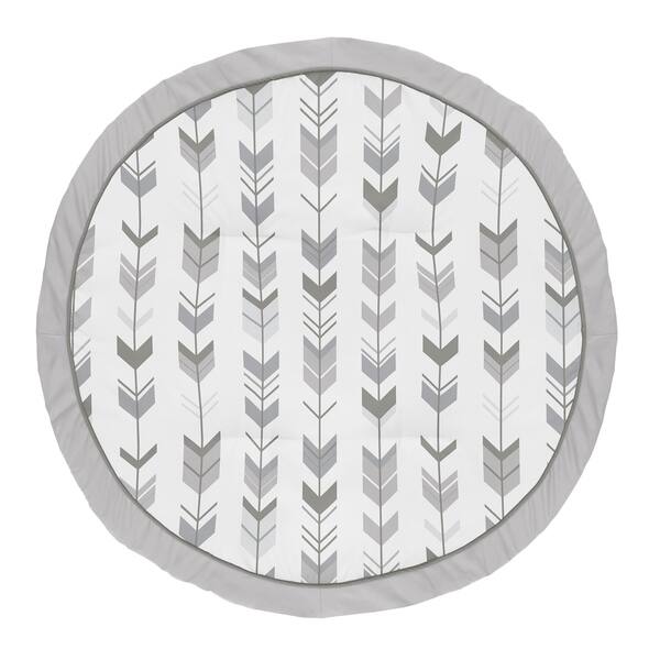 slide 2 of 2, Sweet Jojo Designs Grey and White Woodland Arrow Mod Arrow Collection Baby Tummy Time Playmat