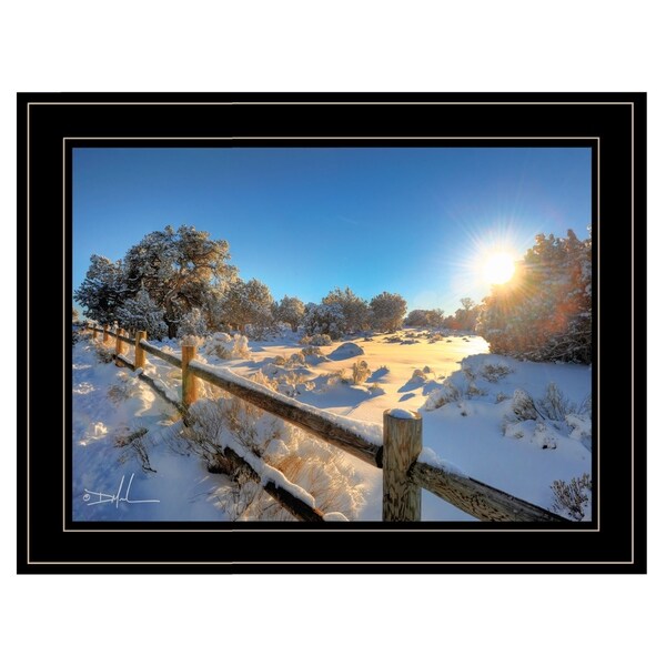 "Snow Covered II" by Dale MacMillan, Ready to Hang Framed Print, Black Frame