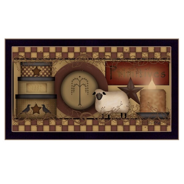 "Primitives" by Carrie Knoff, Ready to Hang Framed Print, Black Frame
