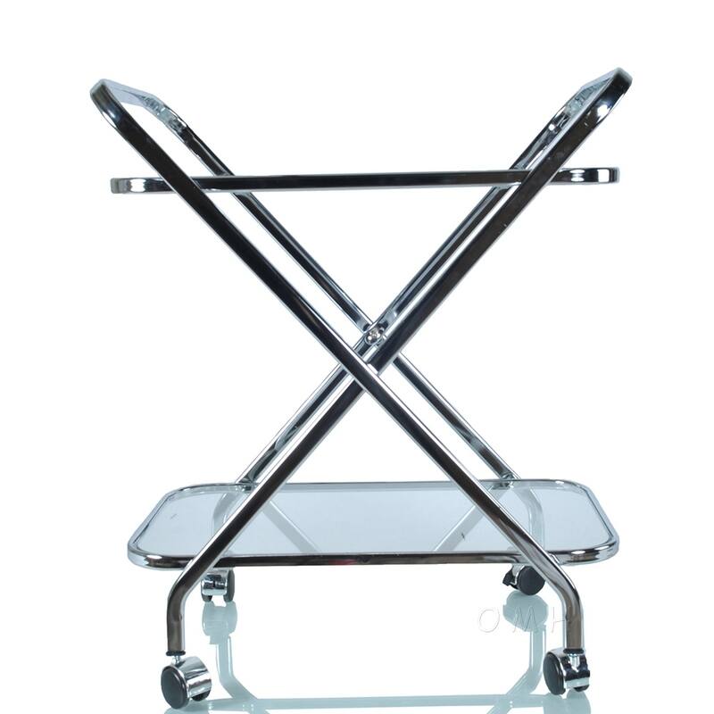 Anne Home - X-Shape Bar Cart - Silver