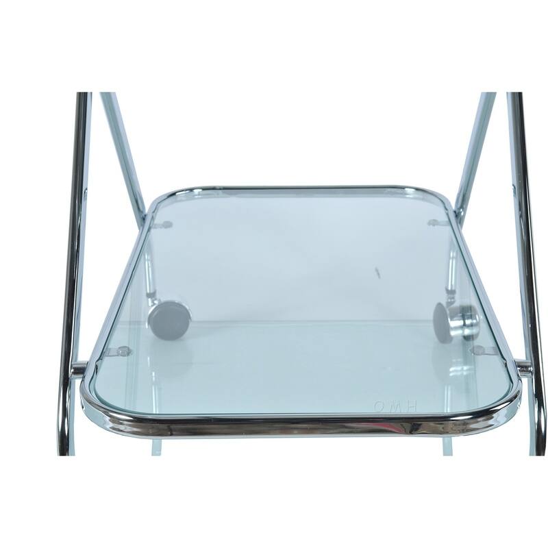 Anne Home - X-Shape Bar Cart - Silver
