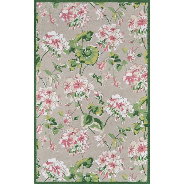 Madcap Cottage by Momeni Summer Garden Isleboro Eve Handmade Grey Area Rug