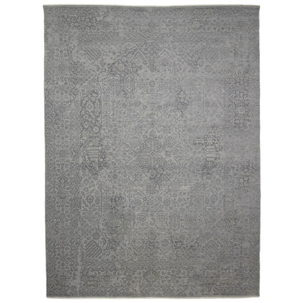 Contemporary Transitional One-of-a-Kind Hand-Knotted Area Rug - 9 x 12