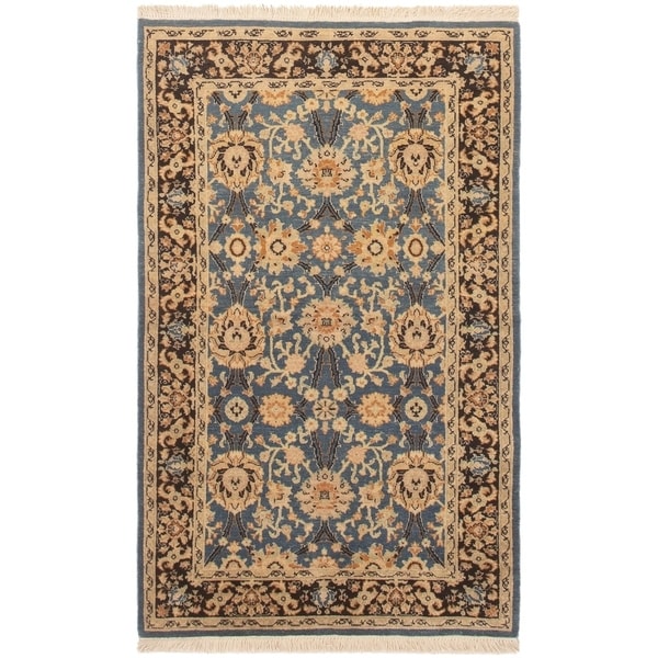 ECARPETGALLERY Hand-knotted Peshawar Finest Light Denim Blue Wool Rug - 3'1 x 5'2
