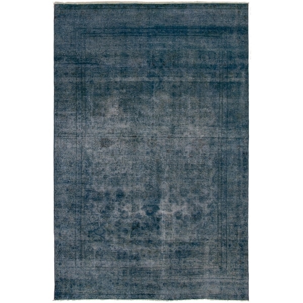 Shop Ecarpetgallery Hand Knotted Color Transition Navy Blue Wool Rug 6 8 X 10 2 On Sale Free Shipping Today Overstock 27976420