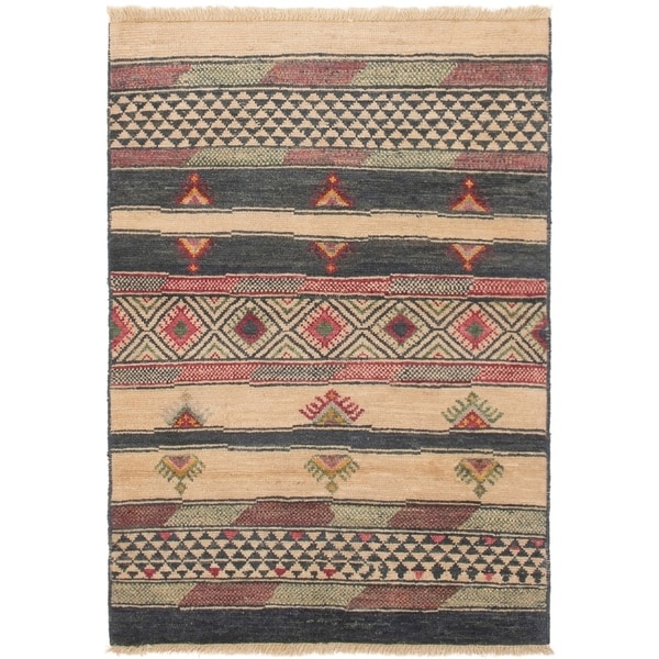 ECARPETGALLERY Hand-knotted Shalimar Cream Wool Rug - 4'0 x 5'10