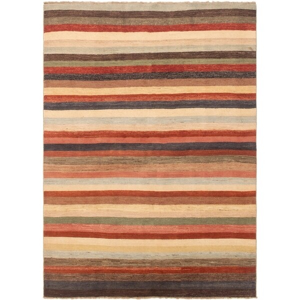 ECARPETGALLERY Hand-knotted Finest Ziegler Chobi Dark Copper Wool Rug - 5'8 x 7'10