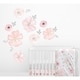 preview thumbnail 1 of 1, Sweet Jojo Designs Blush Pink Grey White Watercolor Floral Collection Peel and Stick Wall Mural Decal Sticker Art Nursery Decor