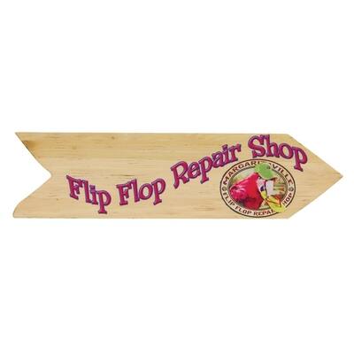 Margaritaville Directional Garden Sign - Flip Flop Repair Shop
