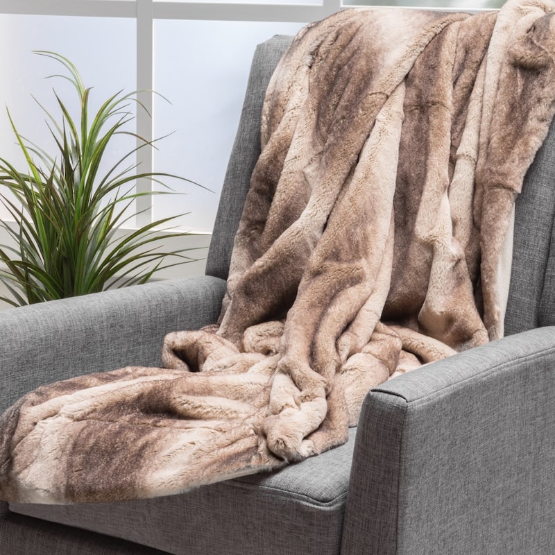 Gipson Faux Fur Throw Blanket by Christopher Knight Home