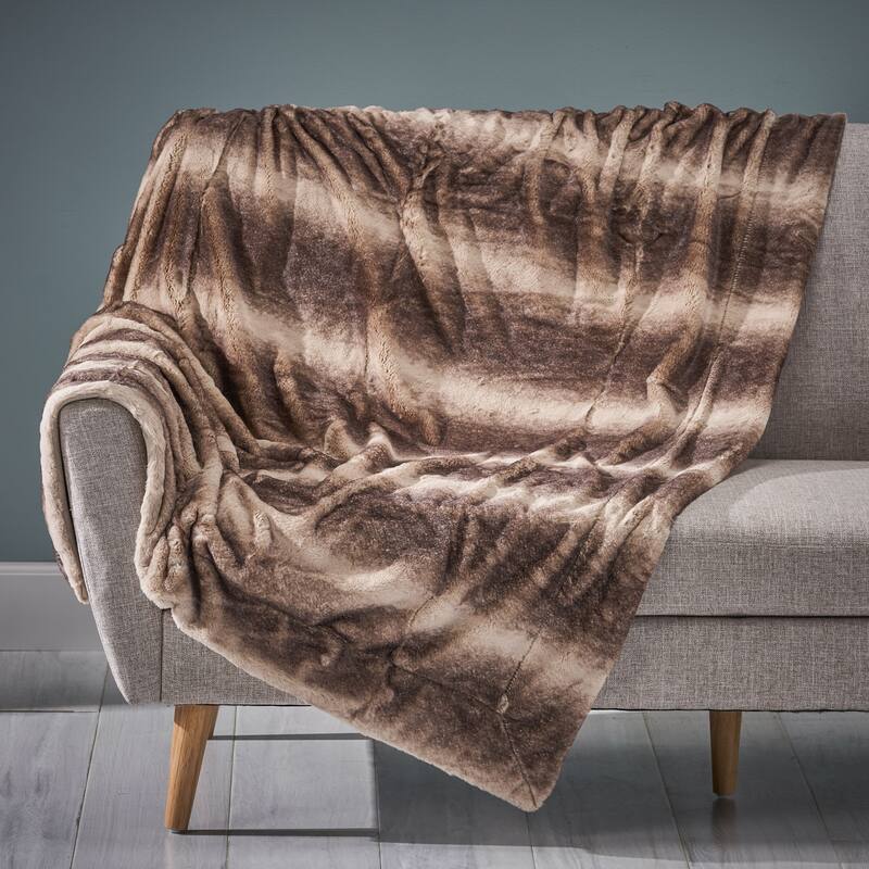 Gipson Faux Fur Throw Blanket by Christopher Knight Home