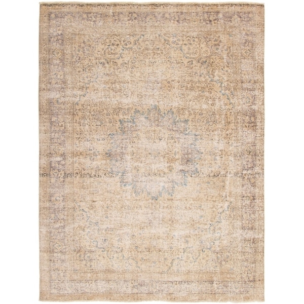 ECARPETGALLERY Hand-knotted Color Transition Khaki Wool Rug - 8'5 x 11'0