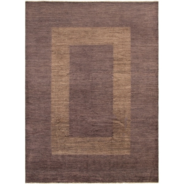 ECARPETGALLERY Hand-knotted Finest Ziegler Chobi Purple Wool Rug - 9'1 x 12'3
