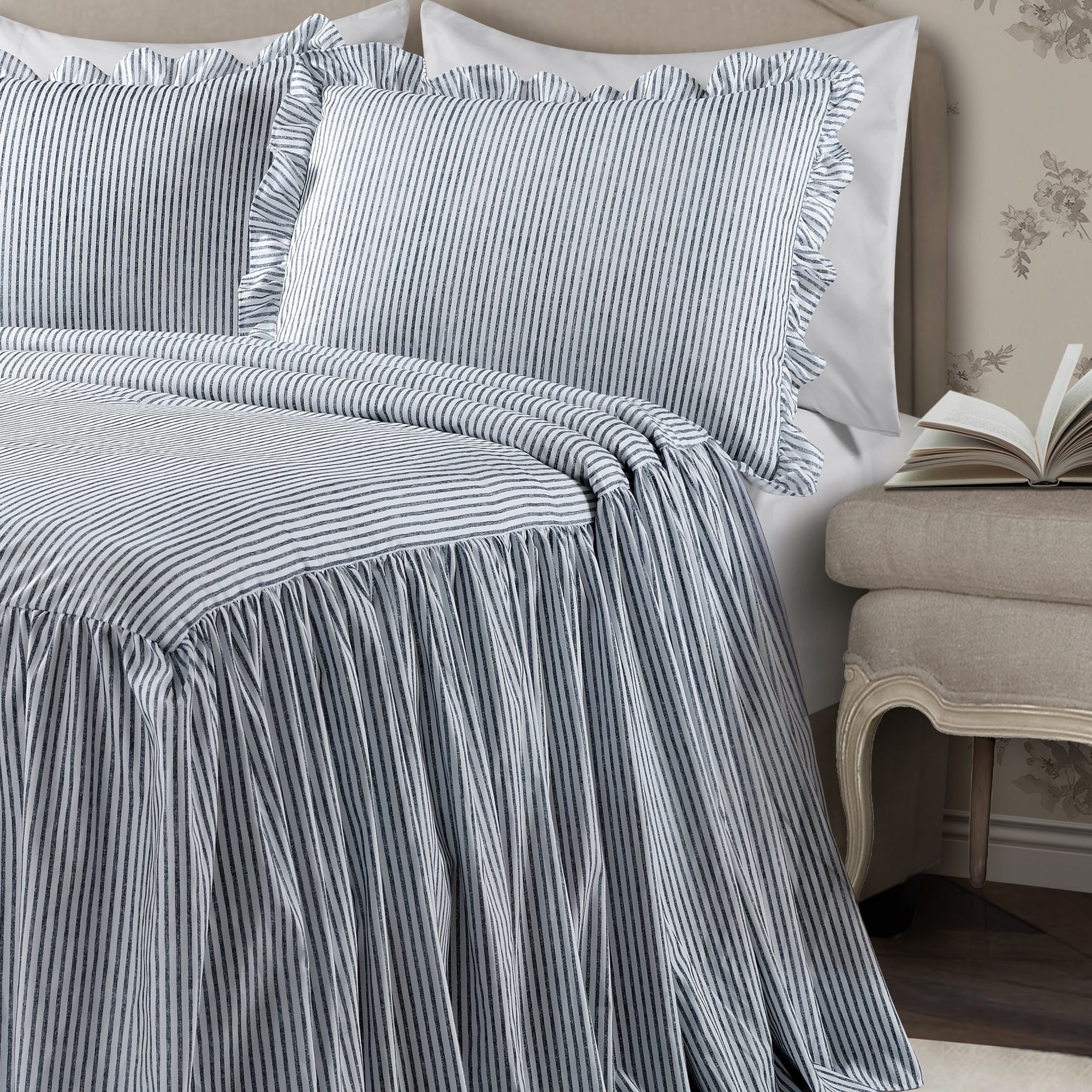 Shop Porch Den Lindenwold Ticking Stripe Bedspread Set On Sale