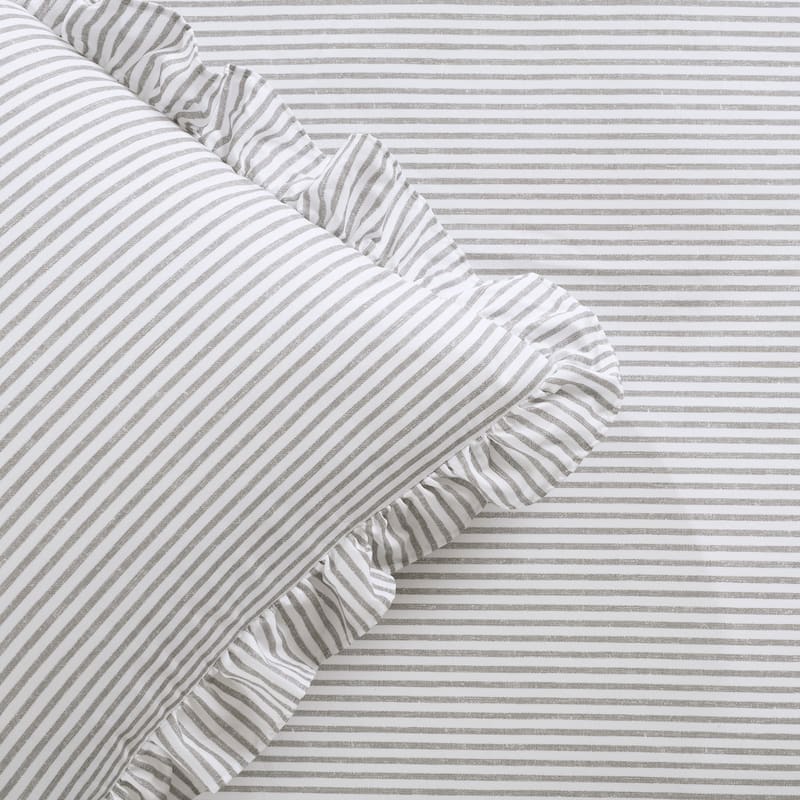 The Gray Barn Lazy Acres Ticking Stripe Bedspread Set