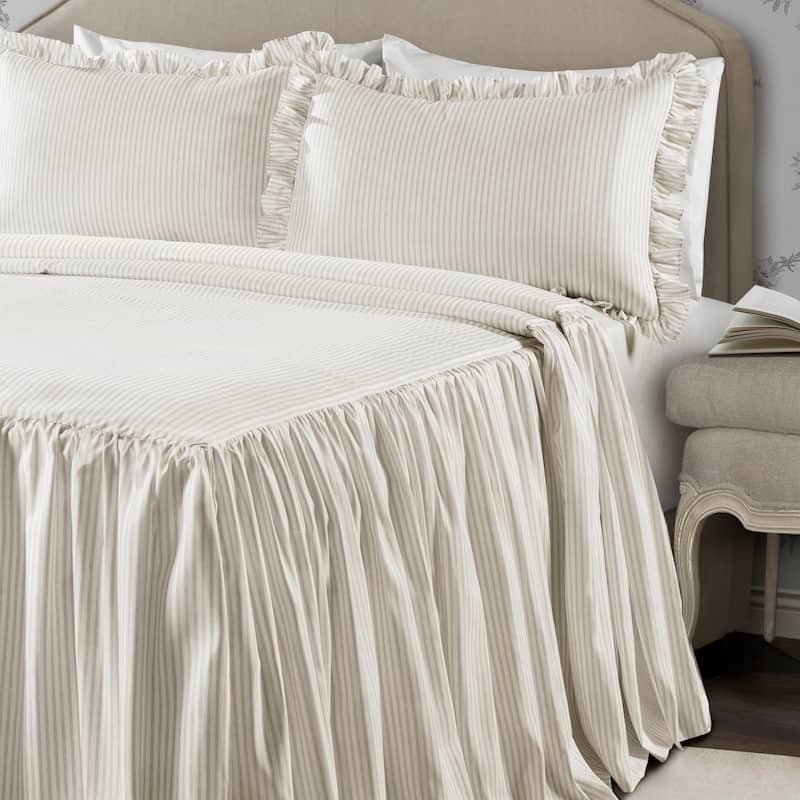 The Gray Barn Lazy Acres Ticking Stripe Bedspread Set