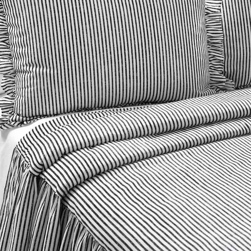 The Gray Barn Lazy Acres Ticking Stripe Bedspread Set