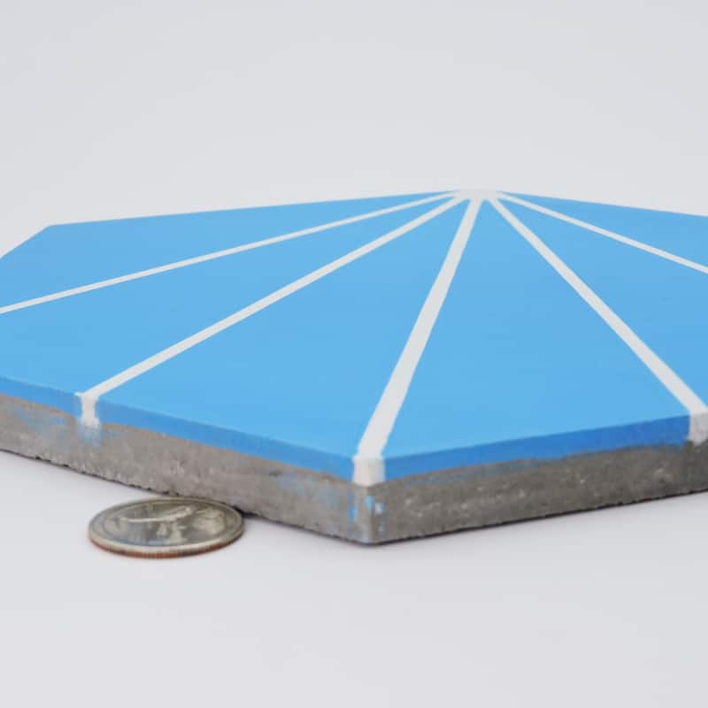 Handmade Menara 8''x9'' in Blue and White Tile, Pack of 12 (Morocco)