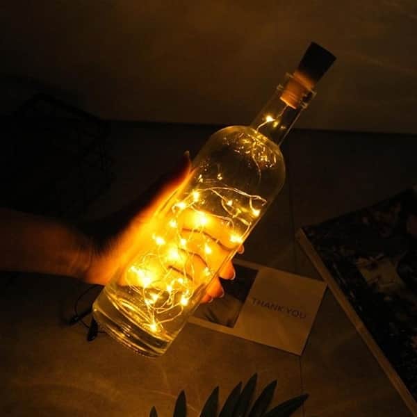 Shop 2m 20led Wine Bottle Copper Wire Lights String Lights For Wedding Festival Party Decoration Bottle Not Included Overstock 27981315
