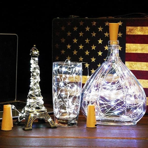 Shop 2m 20led Wine Bottle Copper Wire Lights String Lights For Wedding Festival Party Decoration Bottle Not Included Overstock 27981315