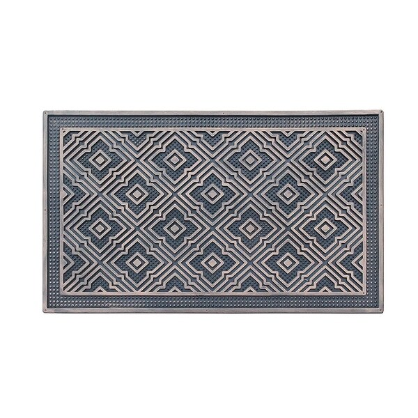 Ogee Rubber Pin Mat, Beautifully Copper Hand Finished Doormat, 18