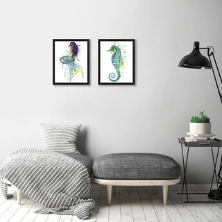 Mermaid By Sam Nagel 2 Piece Framed Print Wall Art Set - Bed Bath ...