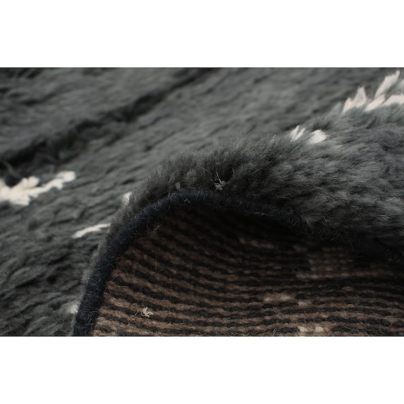 Hand-knotted Arlequin Grey Viscose, Wool Rug - 10'5" x 14'2"/10'5 x 14'2