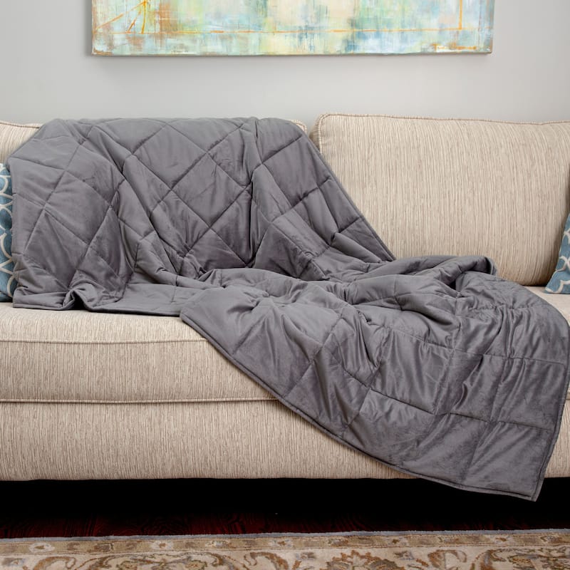 Sealy Quilted Plush Weighted Blanket