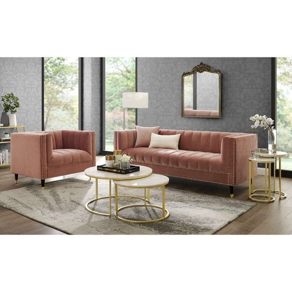 Nicole miller deals velvet sofa