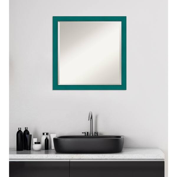 Shop Bathroom Vanity Mirror French Teal Rustic Wood 22 X 22 Inch Overstock 27981794