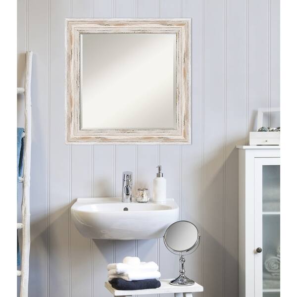 Gracie Oaks Lunt Rustic Distressed Bathroom Vanity Mirror