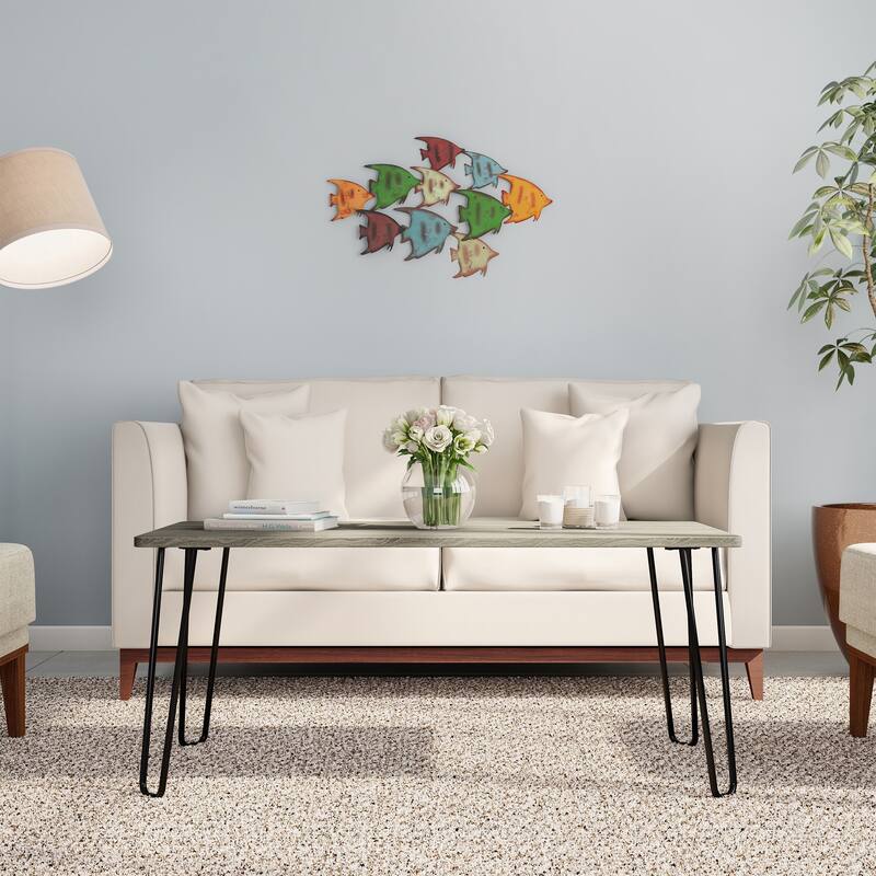 Carbon Loft Malory Woodgrain Coffee Table with Hairpin Legs On Sale