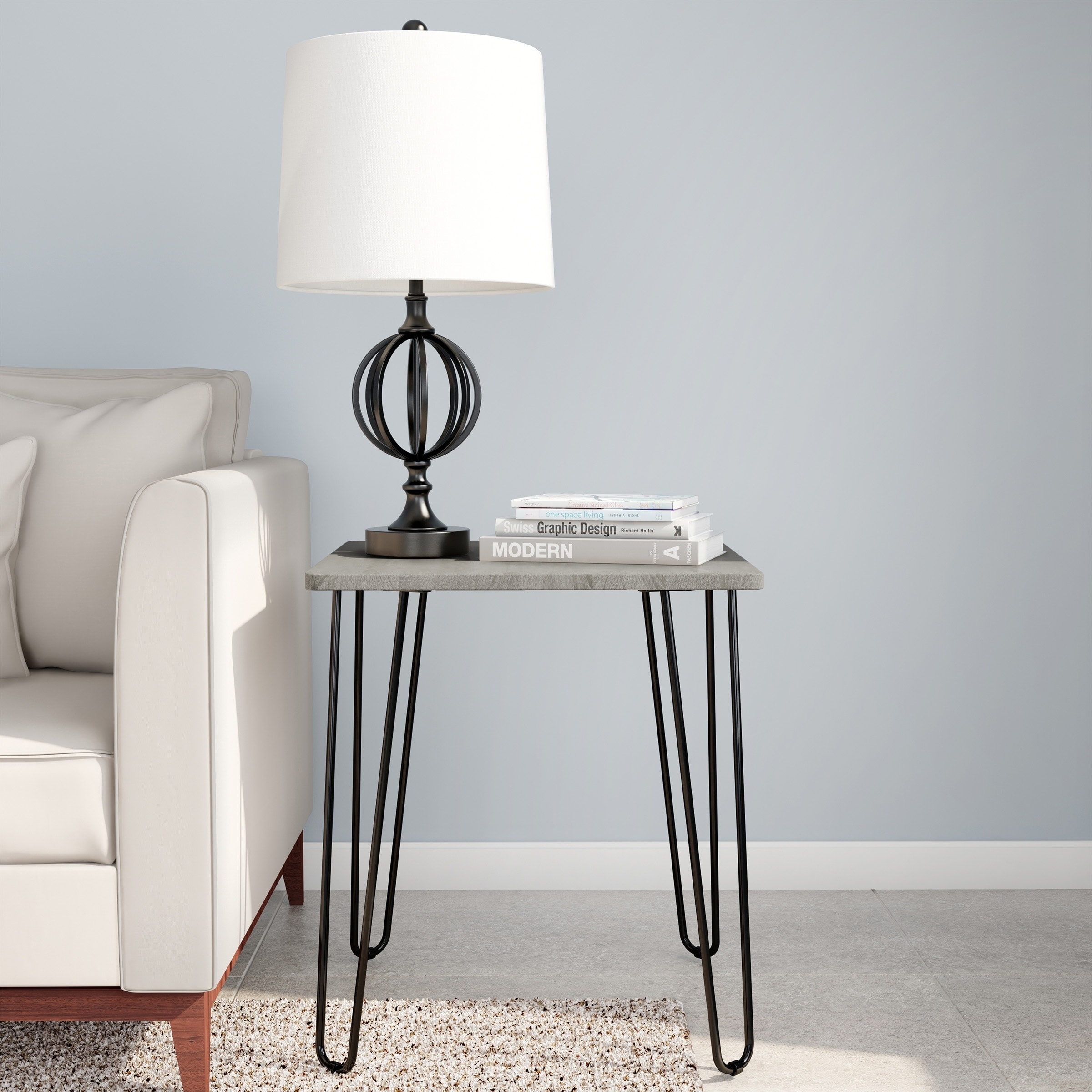 End Table With Hairpin Legs Modern Industrial Style Decor
