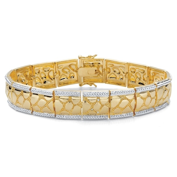 gold plated nugget bracelet