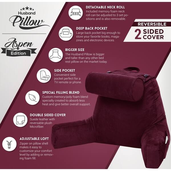 Adjustable Backrest Pillow - Reading Pillow - Husband Pillow