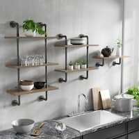 Carbon Loft Leyva Floating Ladder Wall Shelf