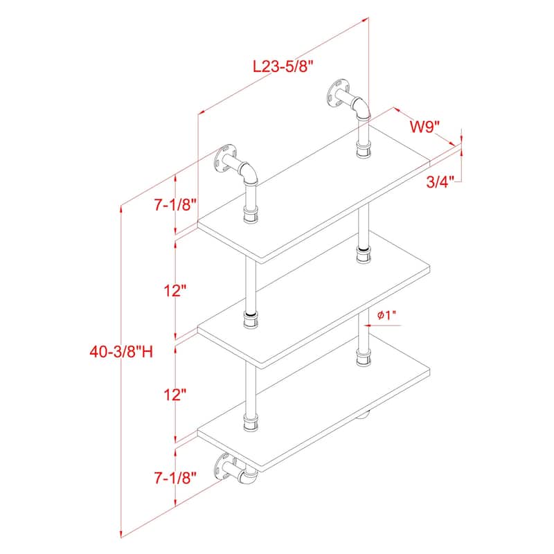 Leyva Rustic Floating Ladder Wall Shelf by Carbon Loft